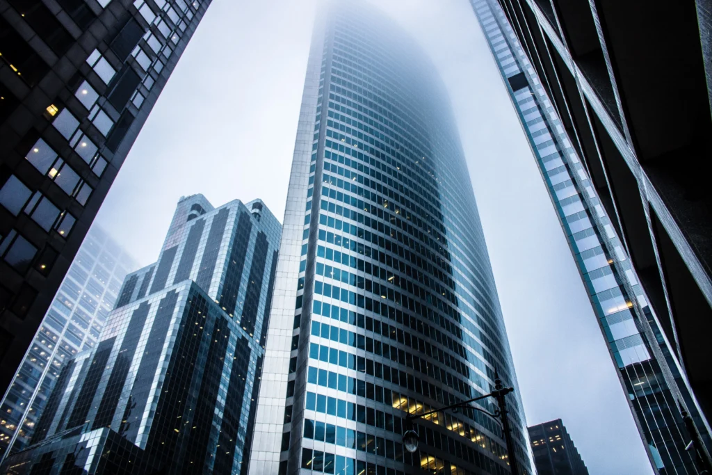 High rise city buildings