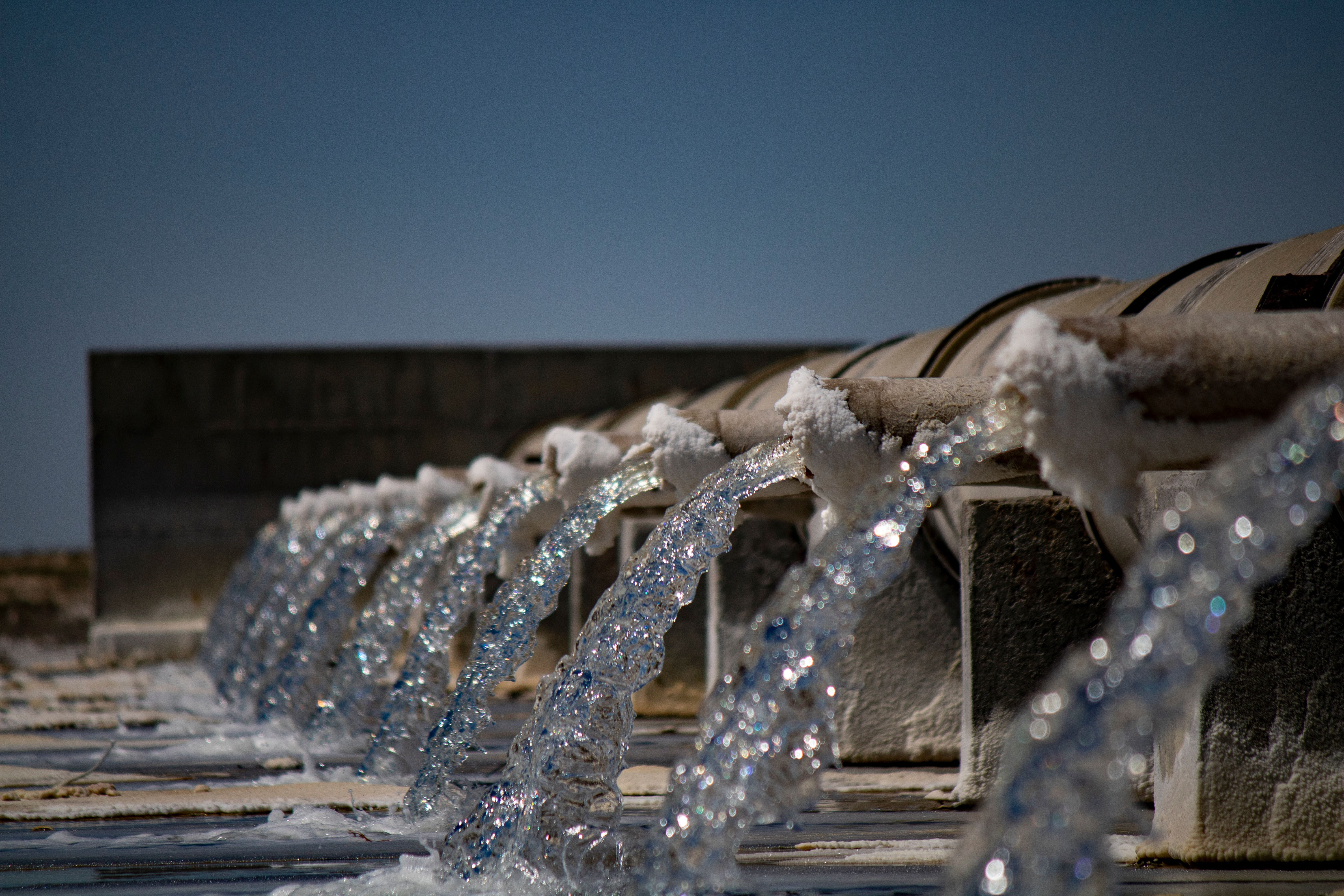 Flowing water